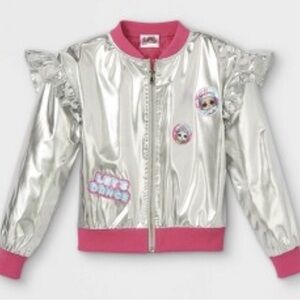 L.O.L. Surprise! Silver Jacket with Pink and Blue Patch